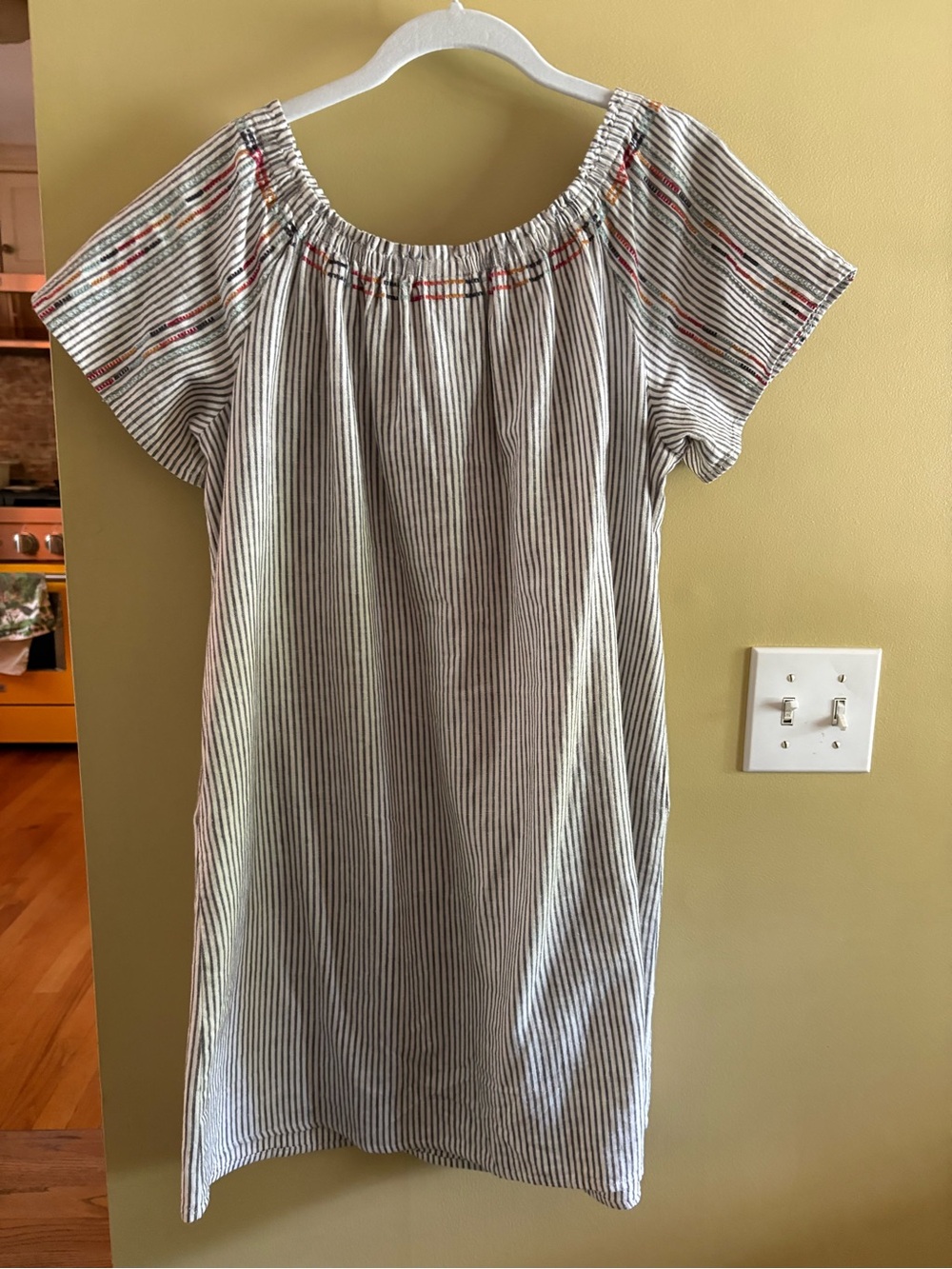 Vintage Knox Rose/Target CUTE summer dress in beachy stripes, embroidered detail - Picture 2 of 8